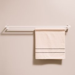 Kovový držiak na uteráky Tallinn dvojitý biely