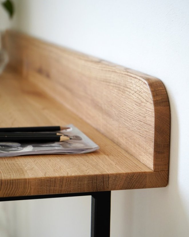 Písací stôl Easy s masívnou dubovou doskou