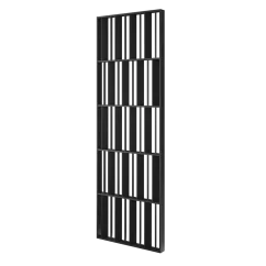 Lamelová dělící stěna Japandi, kompletní sada, výška a šířka dle výběru, černý mat