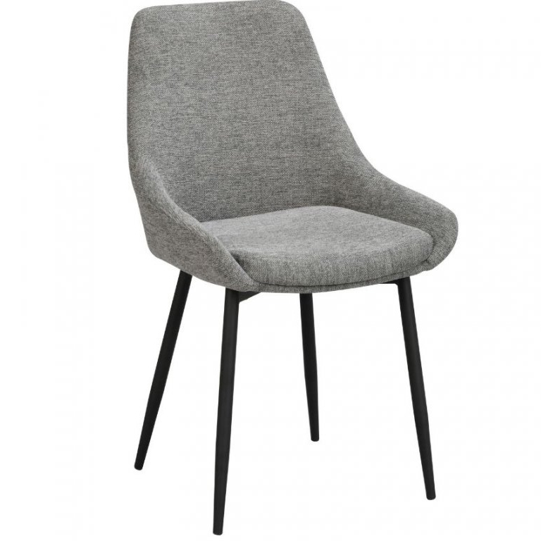 Světle šedá látková jídelní židle ROWICO SIERRA