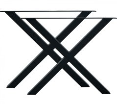 Sada kovových nôh "X" k jedálenskému stolu