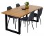 Jídelní stůl s masivní dubovou deskou Verano - Rozměry stolové desky: 1500 x 900 mm