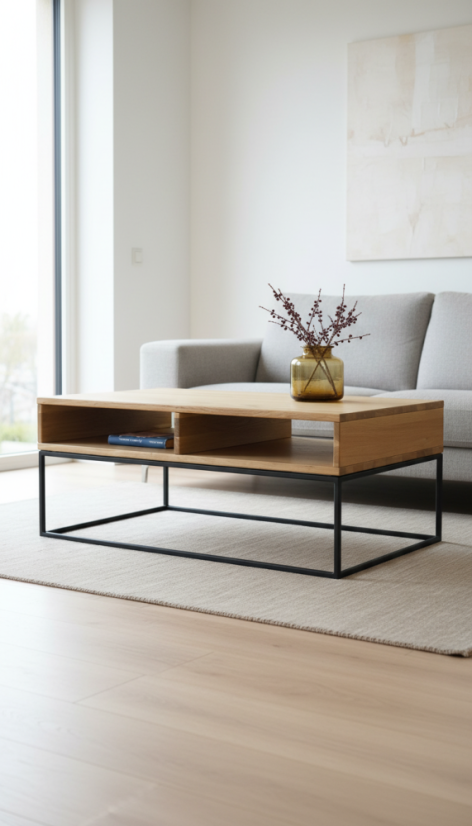 Konferenční stolek Duo z dubového masivu