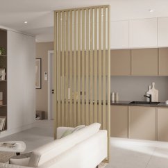 Lamelová dělící stěna, kompletní sada, výška a šířka dle výběru, Evropský dub