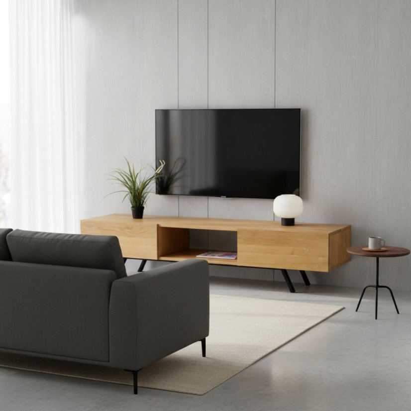 TV stolek Harmony z dubového masivu