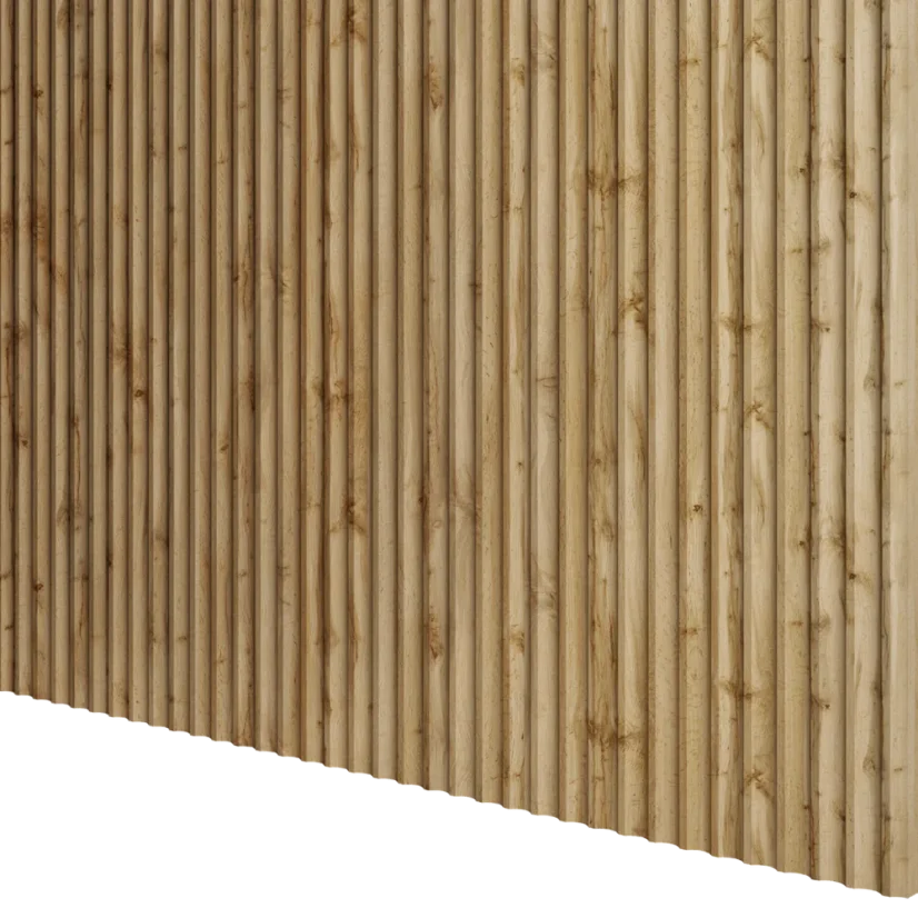 Designový panel s mikrolamelami, tvar Vik, dub Wotan, 12x275 cm