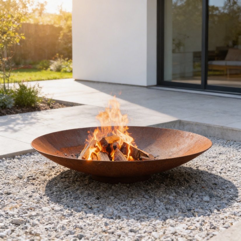 Zahradní cortenové ohniště