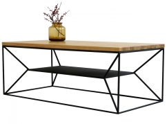 Konferenčný stolík Diamon s masívnou dubovou doskou