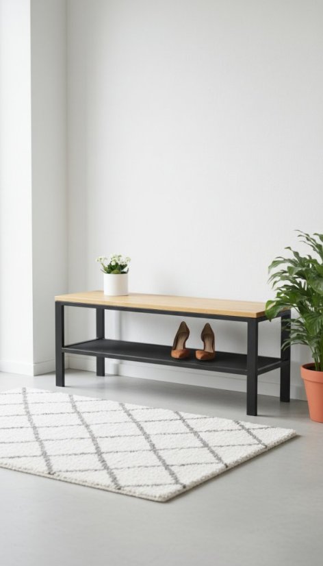 Botník Roland s masivní dubovou deskou