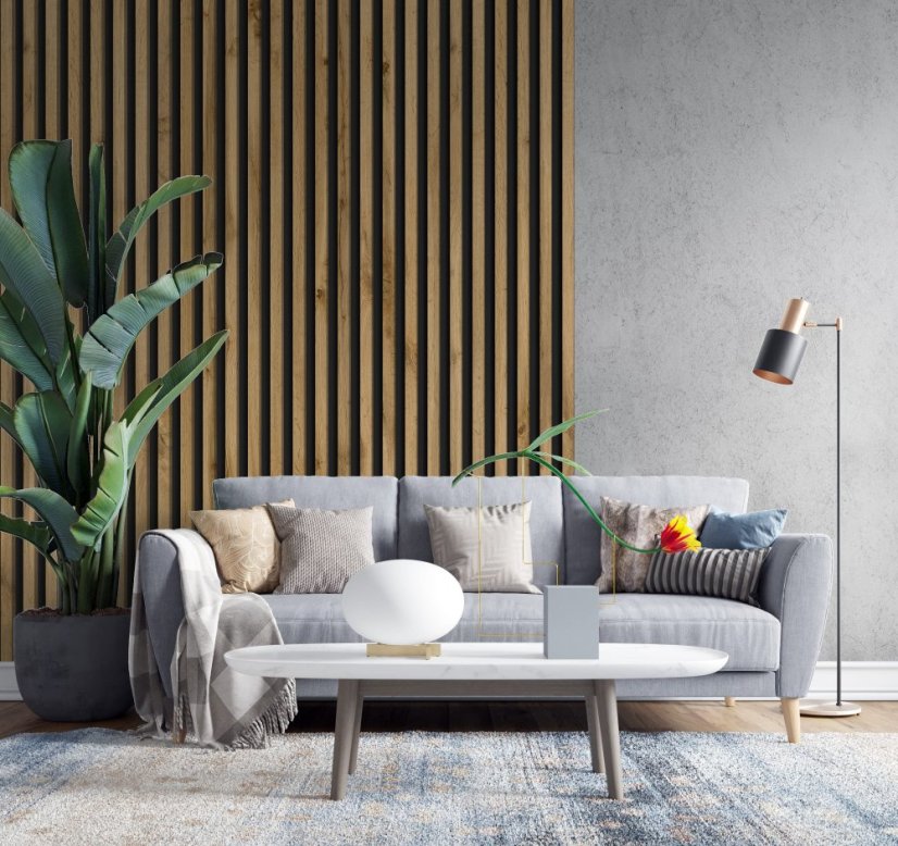 Lamela široká, 3x4x275 cm, dub Wotan