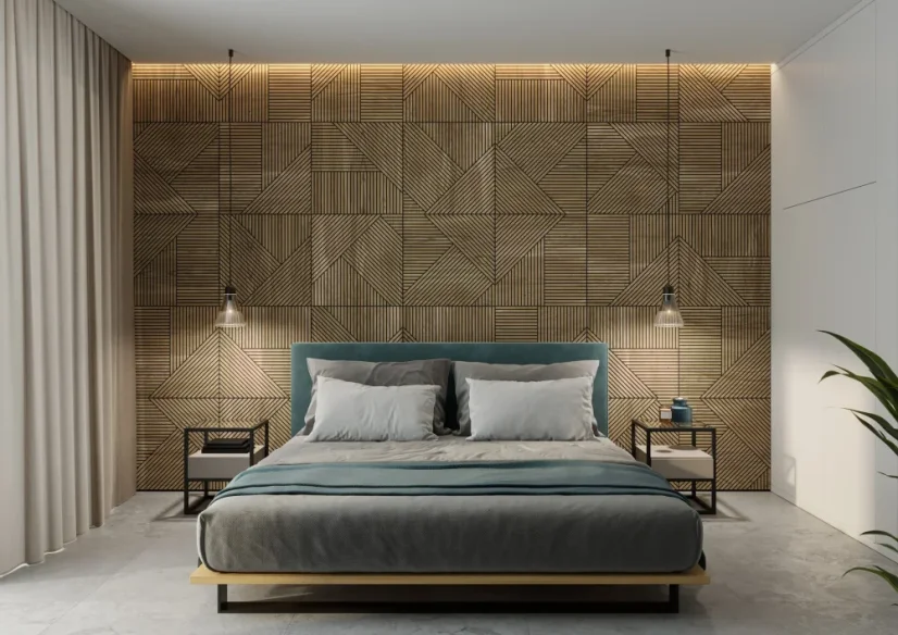 Designový obkladový panel s dubovou dýhou, vzor Sevilla, 60x30 cm