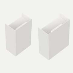 Nástenný kovový odpadkový kôš Riga biely