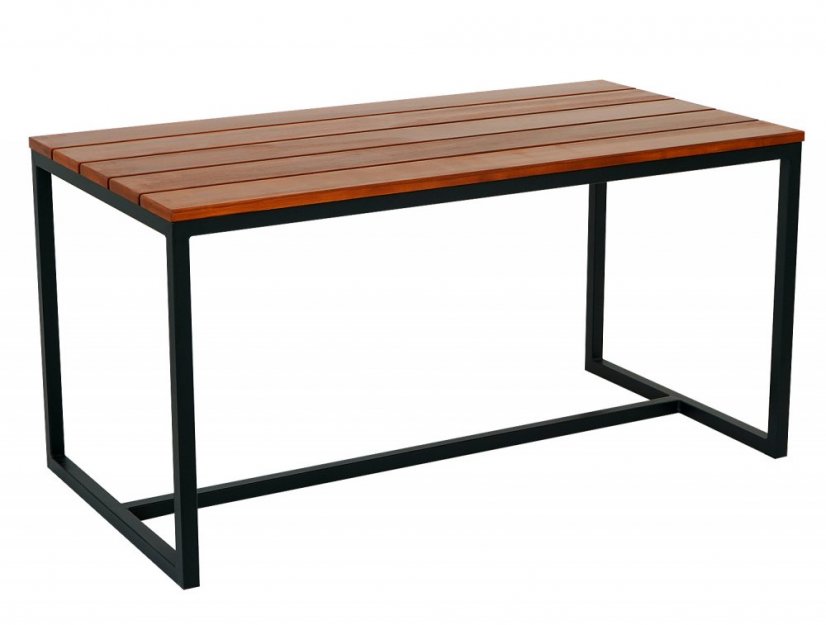 Záhradný stôl Abeto s masívnym drevom a oceľovou konštrukciou