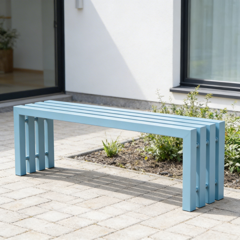 Kovová lavica Modesto - Farba výrobku: pastelová fialová RAL 4009