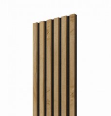 Akustický panel, Dub Wotan, černý filc, 30x275 cm