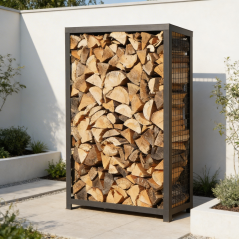 Dizajnový kovový drevník Block