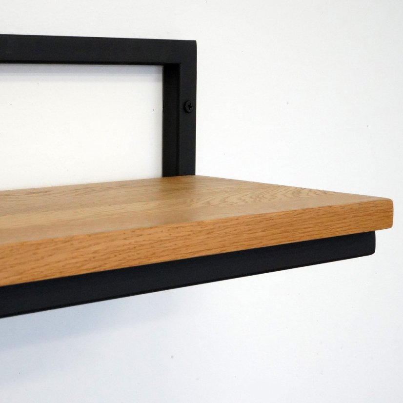 Polička s dubovou masívnou doskou Estan 600 mm