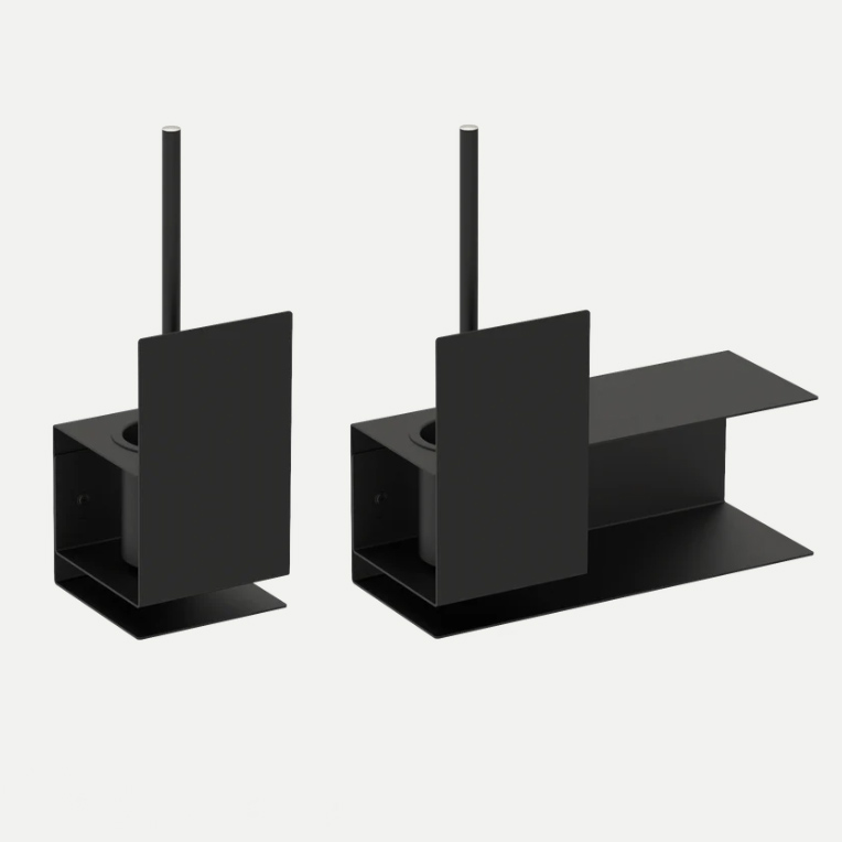 Kovový nástenný držiak sa štetkou Lugano černý