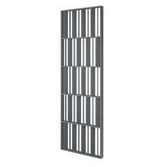 Lamelová dělící stěna Japandi, kompletní sada, výška a šířka dle výběru, grafit