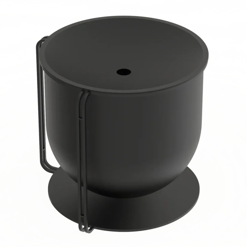 Designový kovový koupelnový odpadkový koš Faro - Barva: Oxidovaná červená