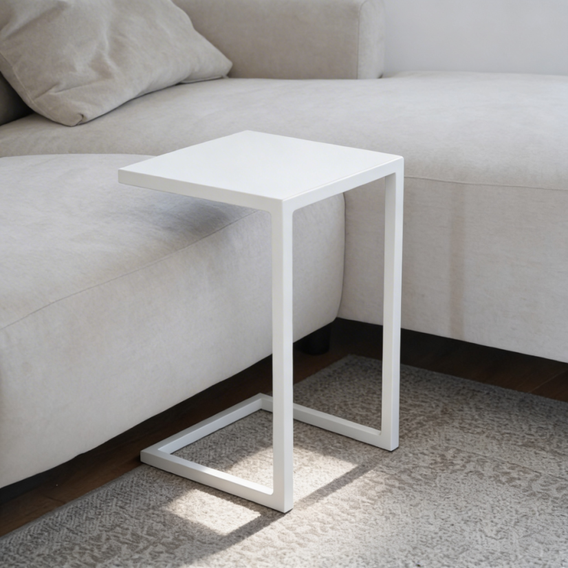 Odkladací stolík Dimo ​​s kovovou doskou