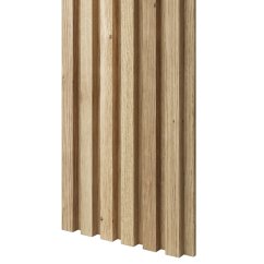 Akustický panel, podklad MDF deska, úzká lamela, celý panel - dubová dýha, 30x275 cm