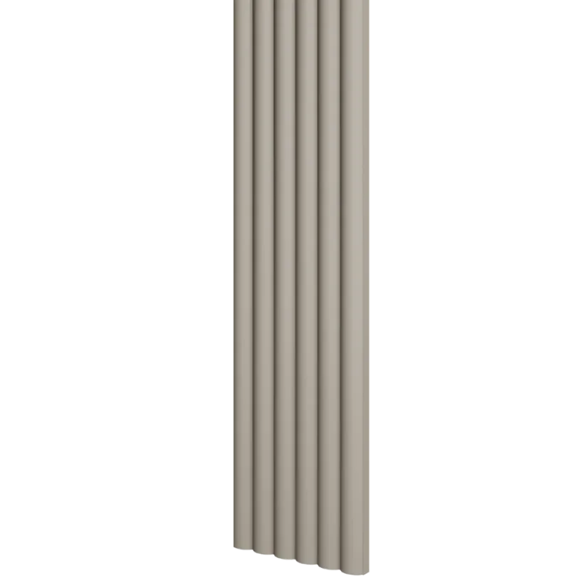 Designový panel s mikrolamelami, tvar Vag, pískově béžová, 12x275 cm