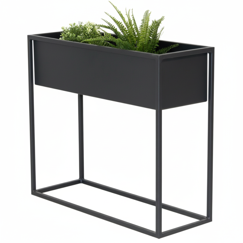 Kovový kvetináč Jasmine - Farba výrobku: antracit RAL 7016
