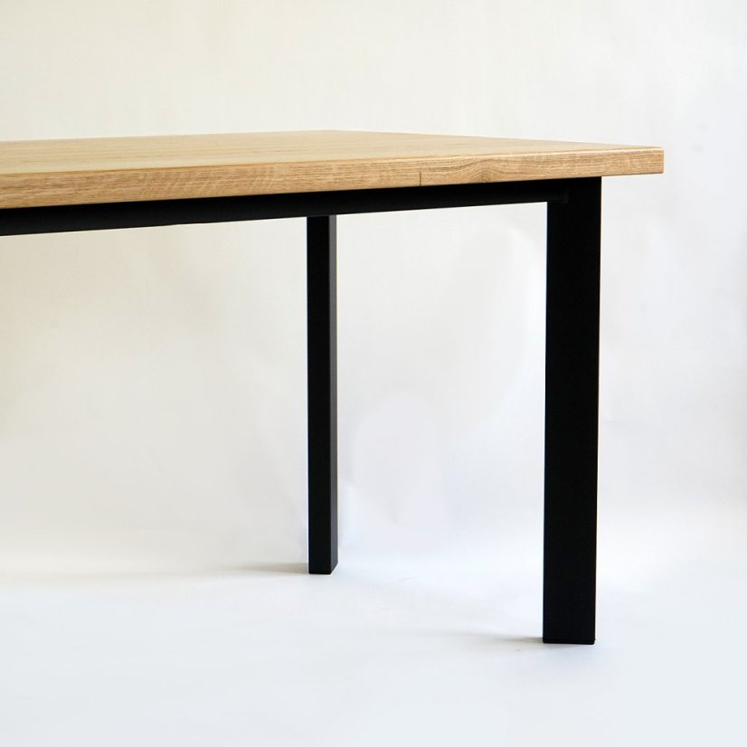 Podnožie k jedálenskému stolu Slant s podperami - Pôdorysné rozmery konštrukcie: 1600 x 700