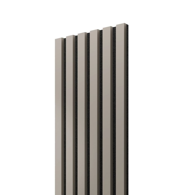 Akustický panel, Pískově béžová, černý filc, 30x275 cm