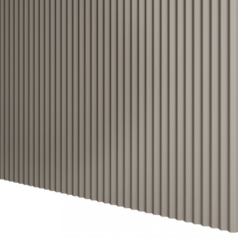 Designový panel s mikrolamelami, tvar Top, pískově béžová, 12x275 cm