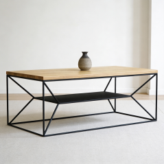 Konferenčný stolík Diamon s masívnou dubovou doskou