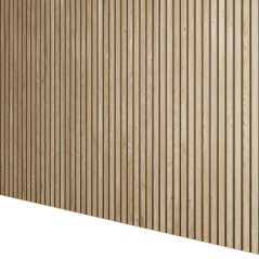 Designový panel s mikrolamelami, tvar Skog, dubová dýha, 12x275 cm