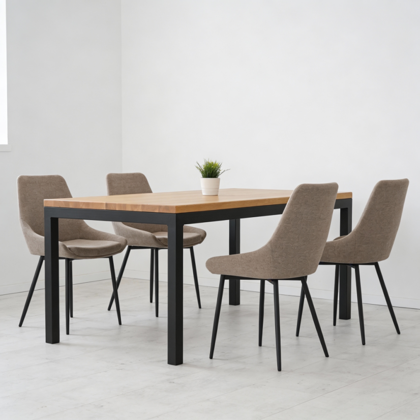 Jídelní stůl s masivní dubovou deskou Klasik - Rozměry stolové desky: 1600 x 900 mm