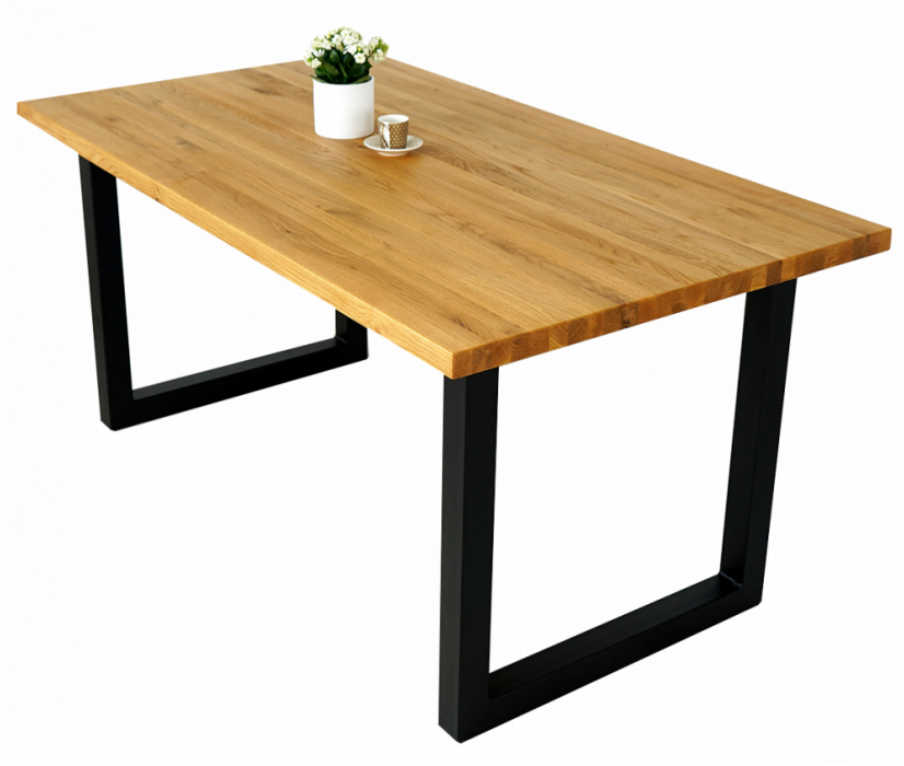 Jídelní stůl s masivní dubovou deskou Verano - Rozměry stolové desky: 1700 x 900 mm