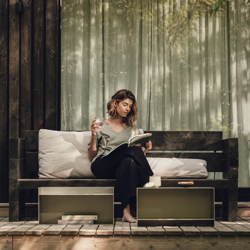 Konferenční stolek RAWW, přírodní hliník