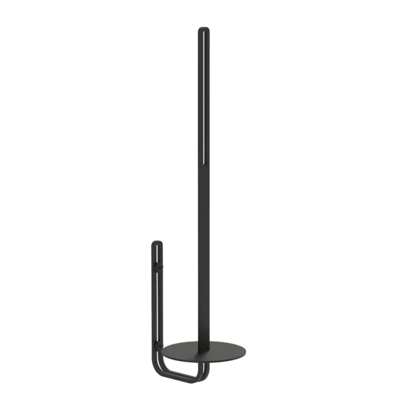 Kovový nástenný držiak toaletného papiera Lille - Farba: Čierna, Veľkosť: L