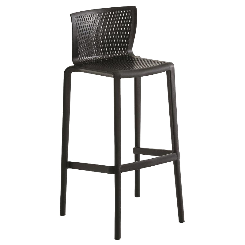 Plastová barová záhradná stolička Venice - Farba - kolekcia Venice: 52 hnědá