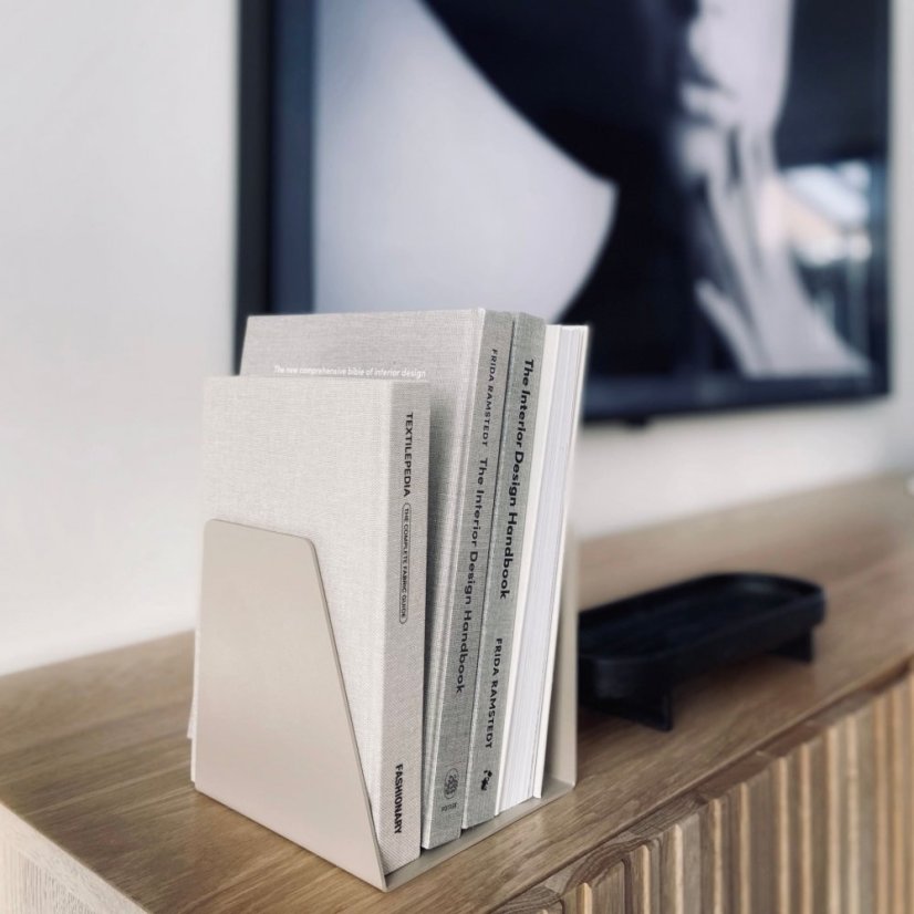 Nástenná kovová polica na knihy / zarážka Lahti