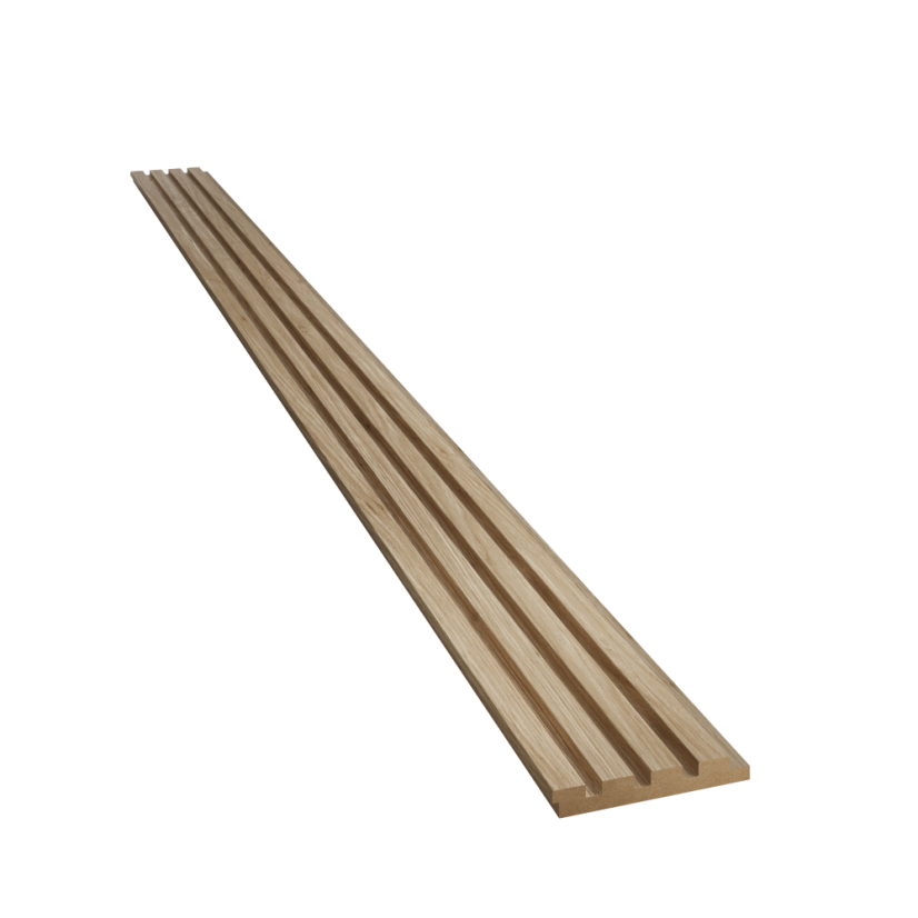 Designový obkladový panel s lamelami MINI, dub Natura, 12,3 x 275 cm