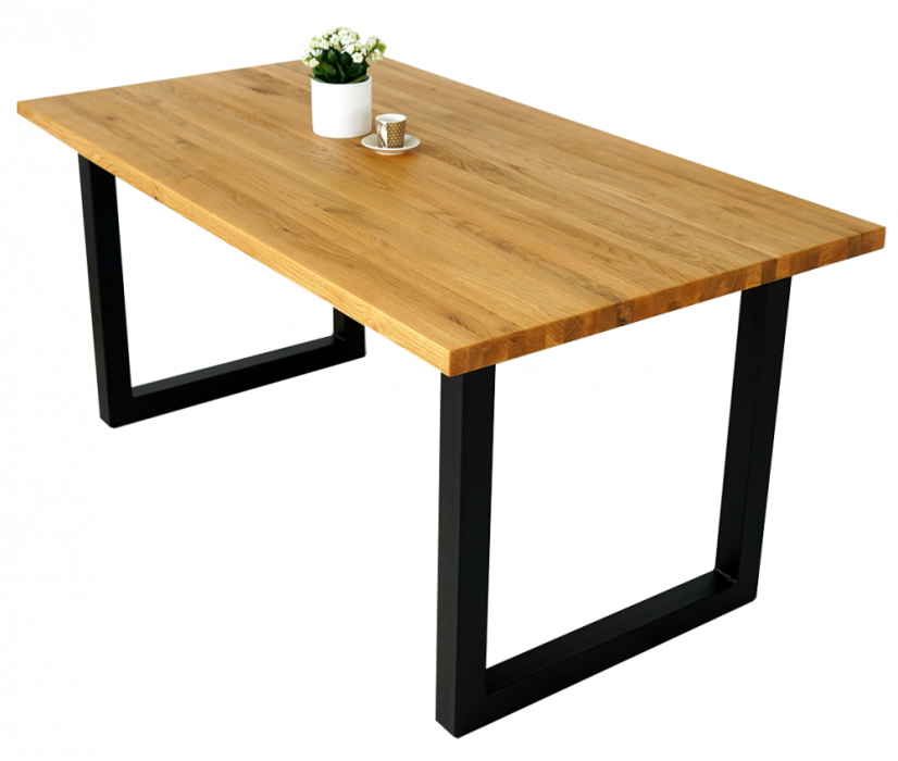 Jídelní stůl s masivní dubovou deskou Verano - Rozměry stolové desky: 1600 x 900 mm