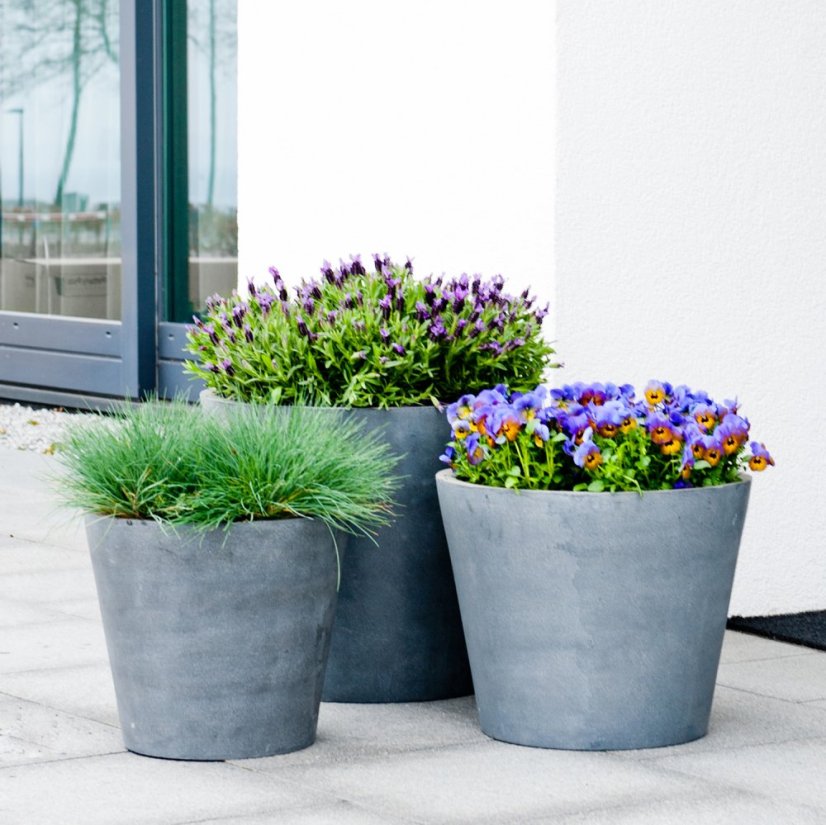 Květináč Bucket šedý
