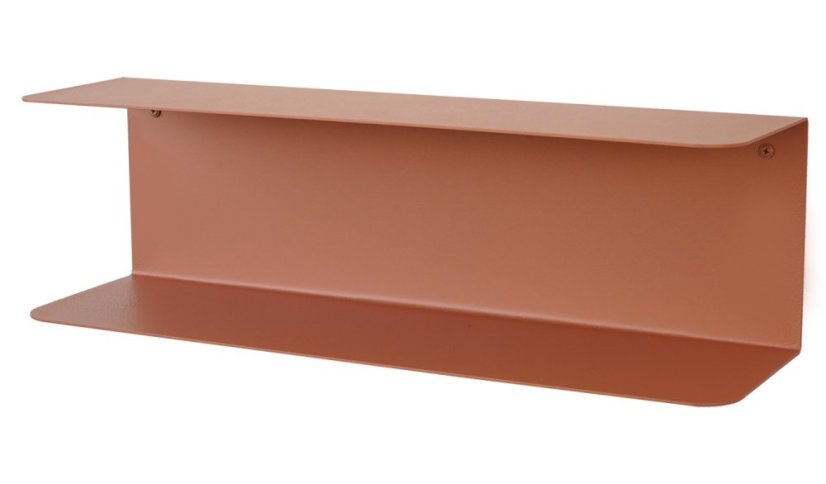 Nástenná kovová polica Anna - Dĺžka: 350 mm, Farby kolekcie Essence: žltá RAL 1021