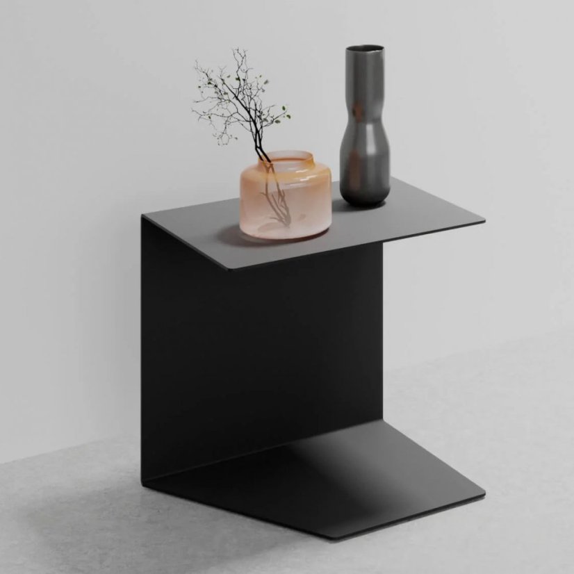 Kovový odkladací stolík Milano - Farba: Biela