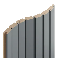 Obkladový panel PUZZLE pro zakřivené stěny, 4,6 x 275 cm, Grafit