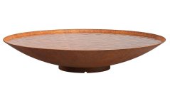 Zahradní cortenová mísa na vodu bez otvoru