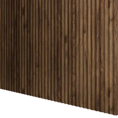 Designový panel s mikrolamelami, tvar Vik, ořech, 12x275 cm