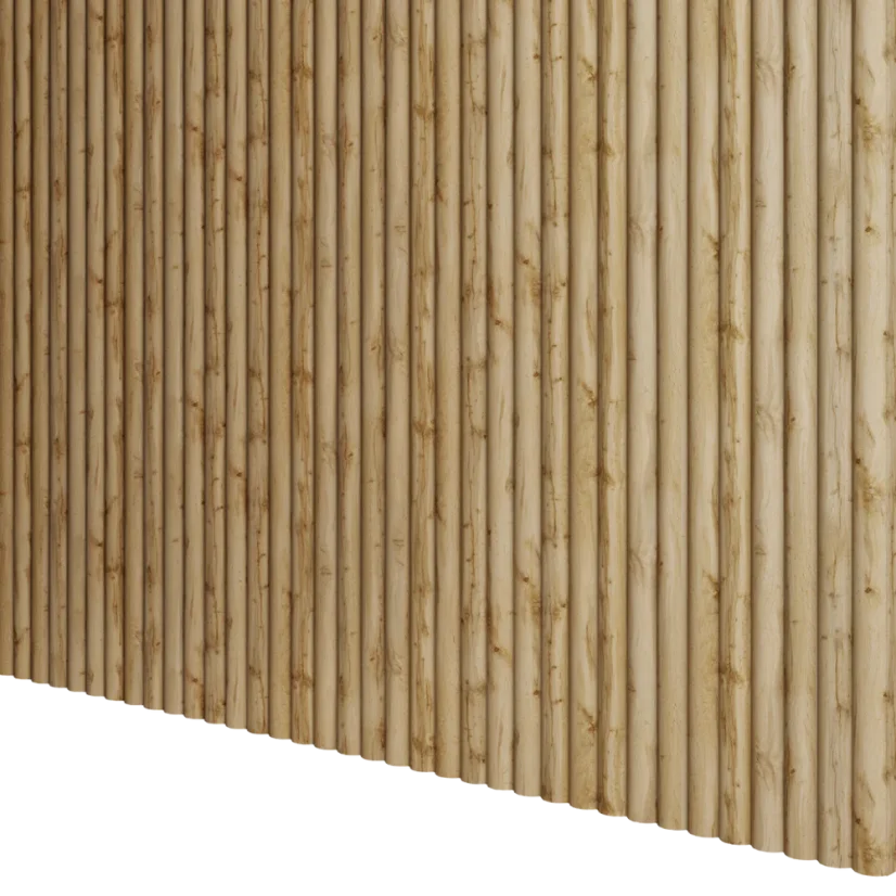 Designový panel s mikrolamelami, tvar Vag, dub Wotan, 12x275 cm