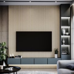 Lamela široká, 3x4x275 cm, bělený dub