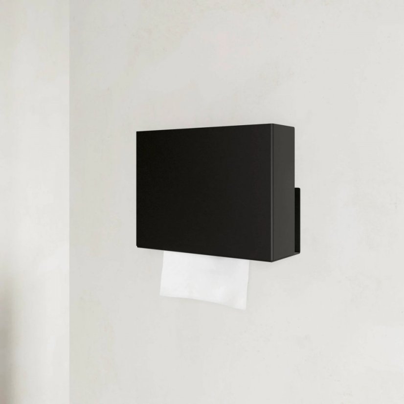 Kovový nástěnný zásobník na papírové ručníky Vilnius - Farba: Biela